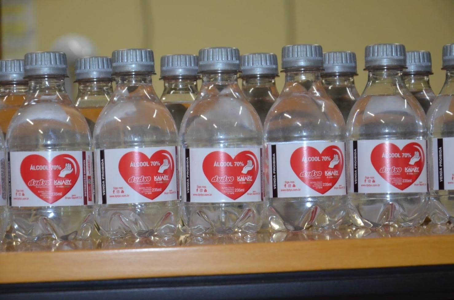 Alto Paraíso recebe doação de álcool 70%